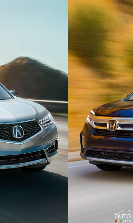 Comparison: 2019 Honda Pilot vs 2019 Acura MDX